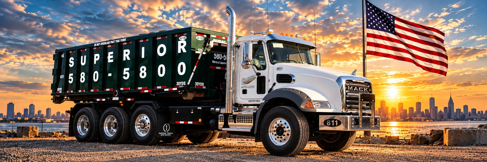 Superior Waste roll-off truck